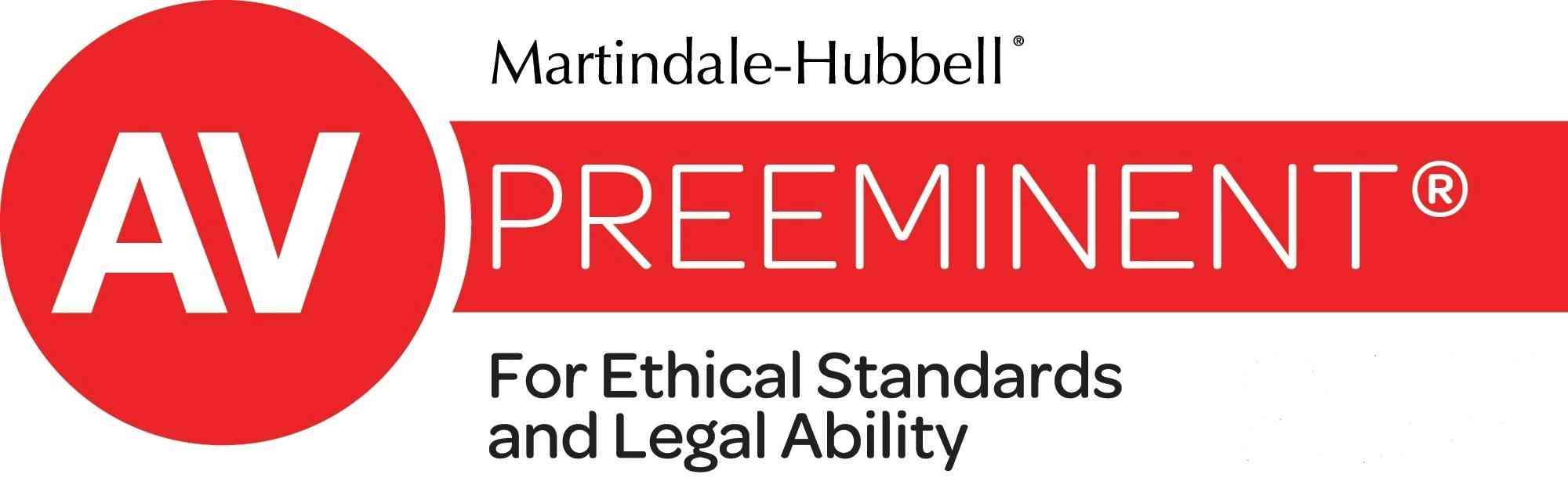 Martindale Hubbell AV Preeminent For Ethical Standards Legal Liability